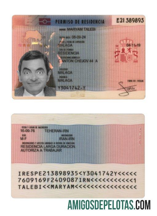 Autorização de residência na Espanha 2019 presente exemplo real